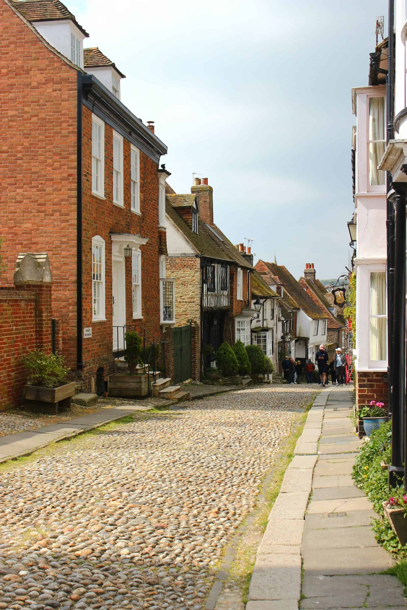 Cobbled street in Rye, one of the best day trips from London