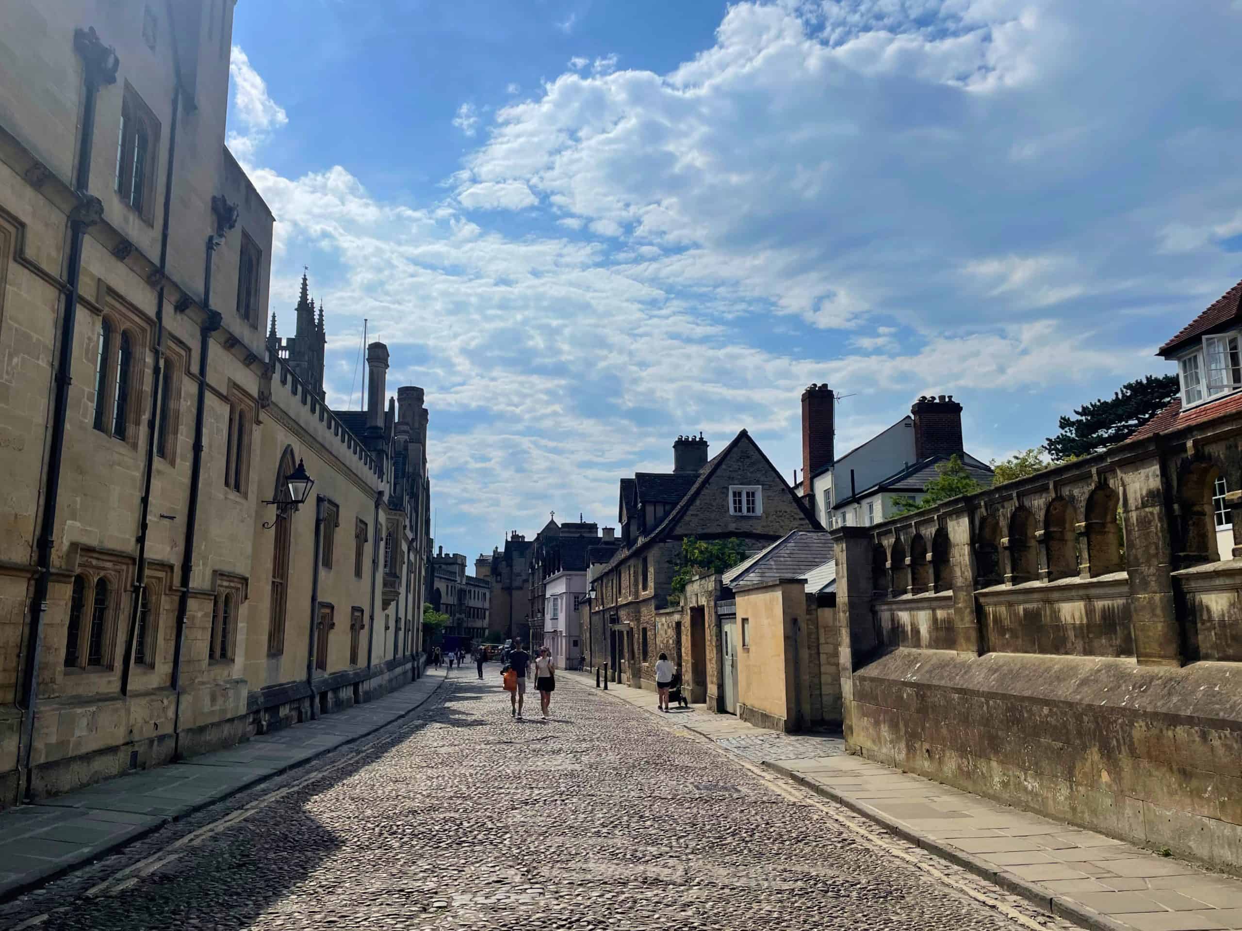 Cobble street in Oxford, picture I took on one of my day trips from London