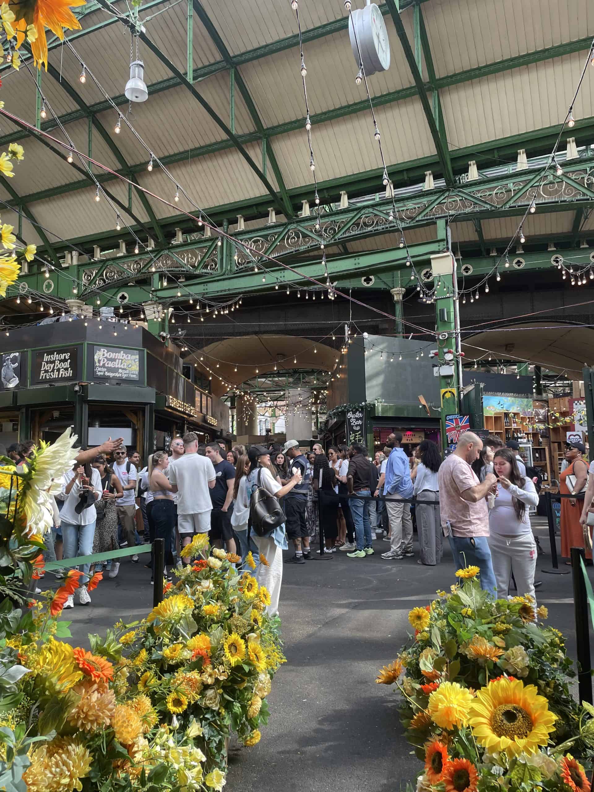 A busy Borough Market in London