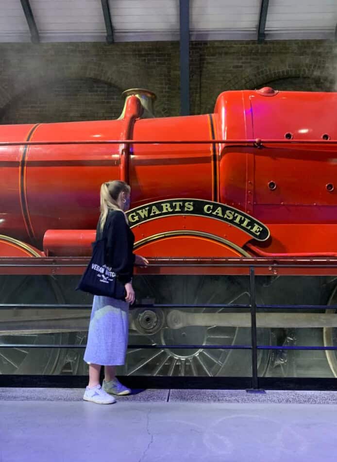 Plan your London trip and include a trip to the Harry Potter Studios where you can see the Hogwarts Express like in this picture