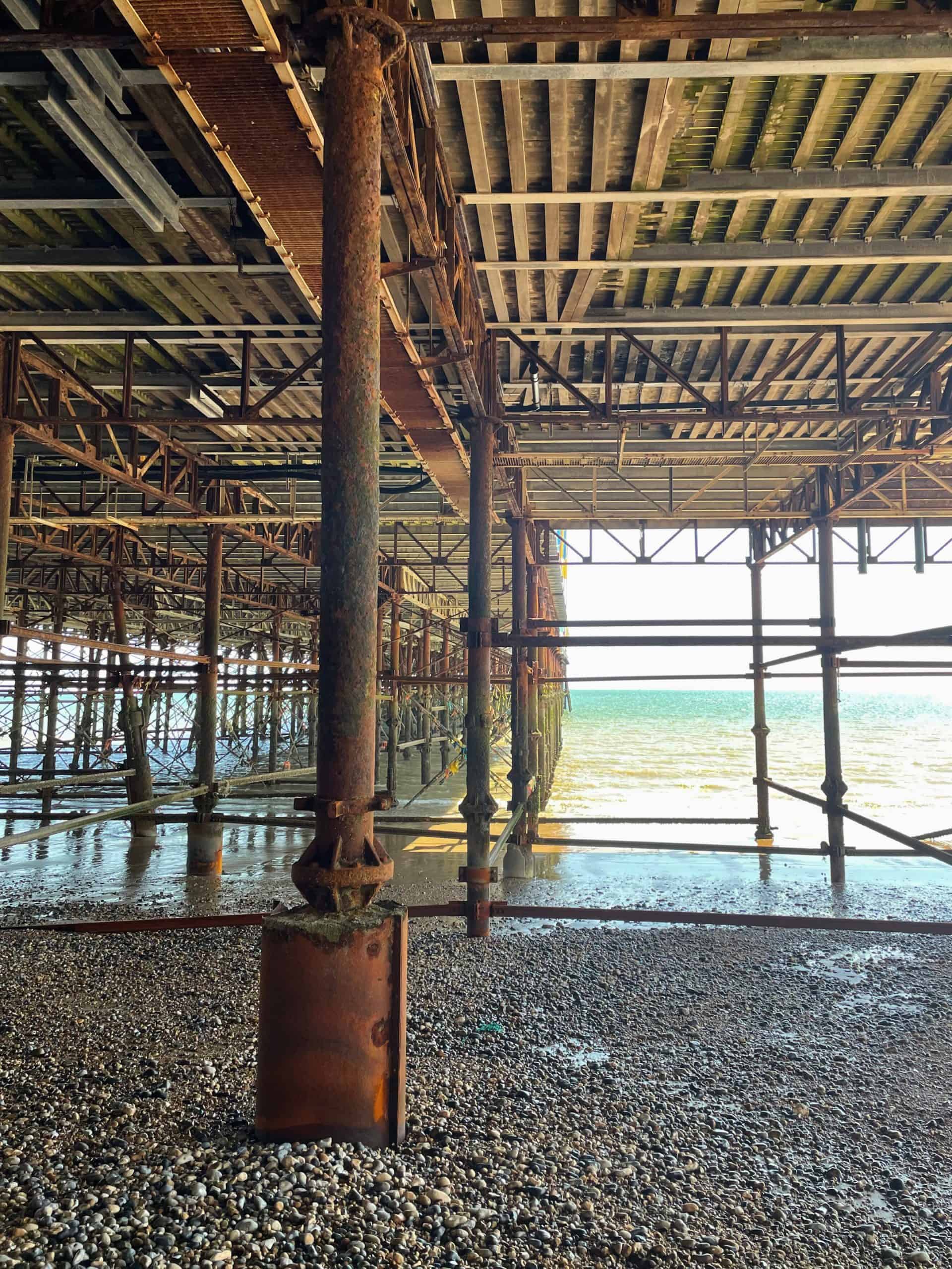 Underneath Hastings Pier