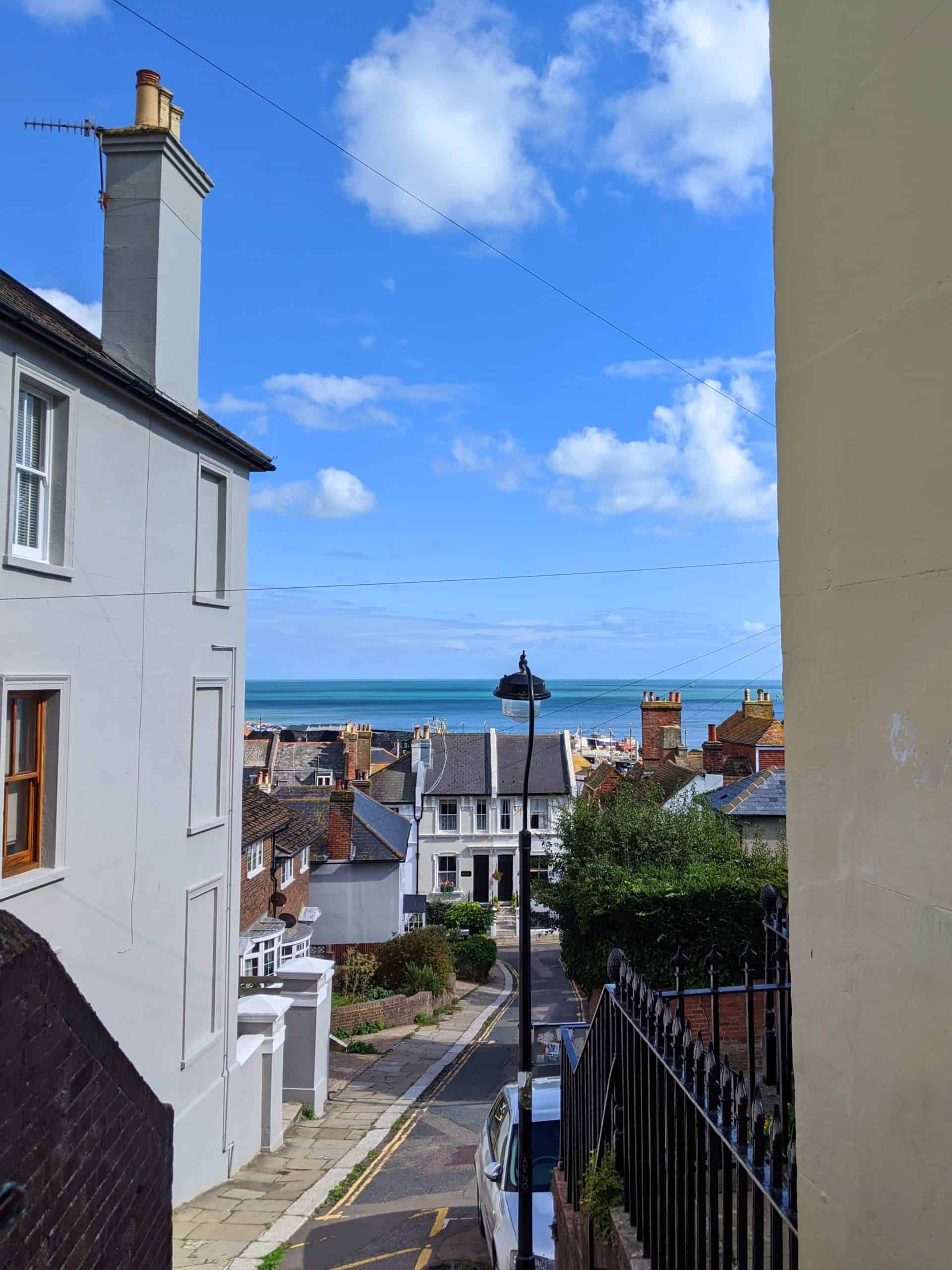 Beautiful side streets in Hastings Old Town