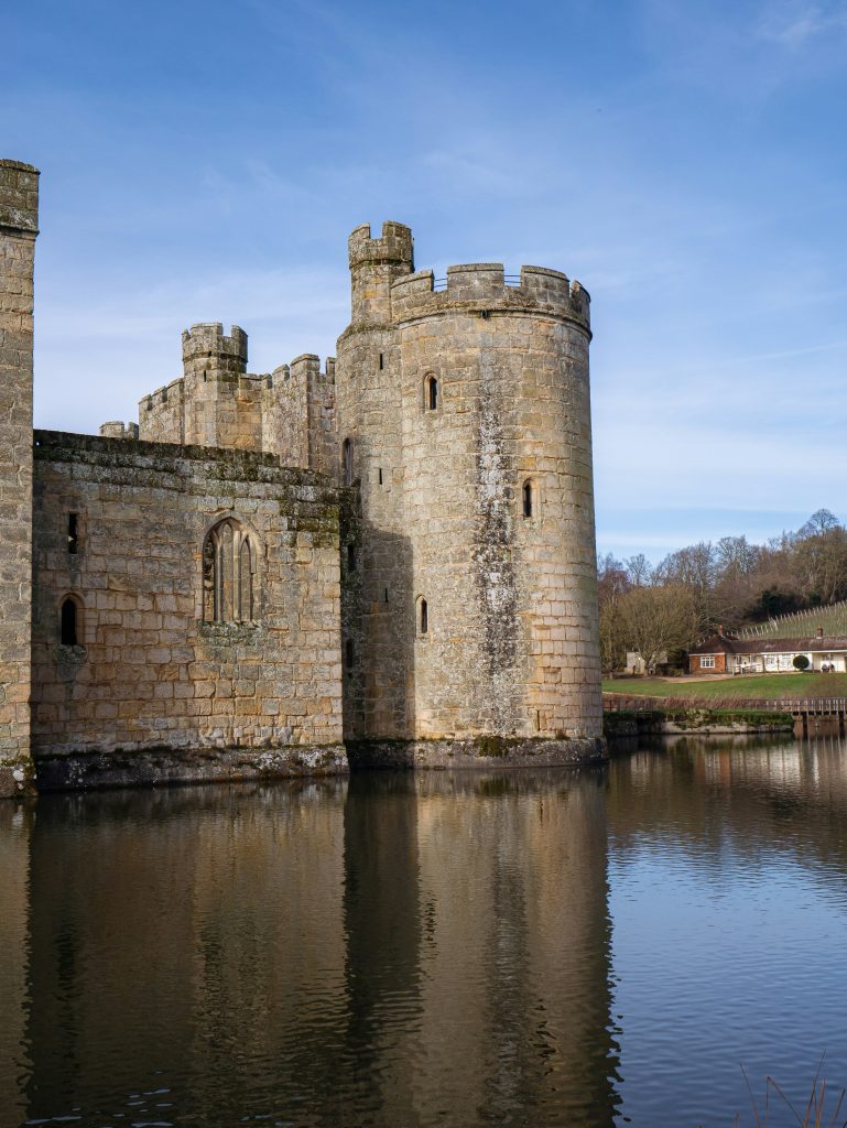 Bodium Castle from the outside, overlooking the moat