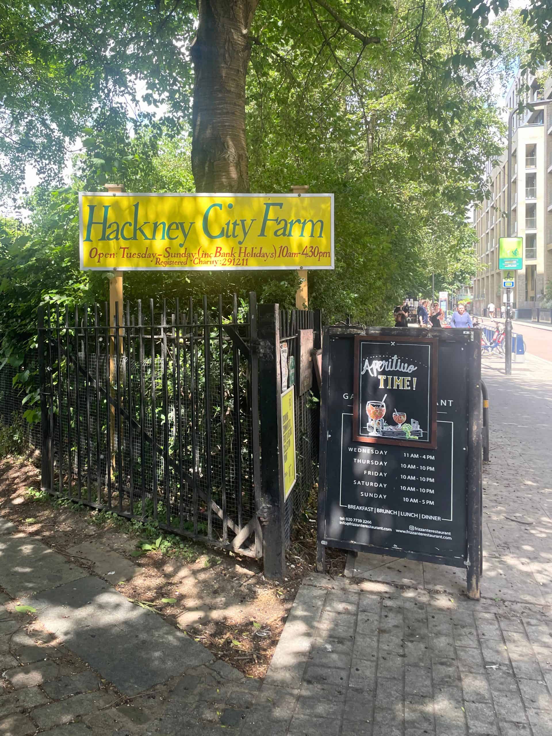 Hackney City Farm entrance