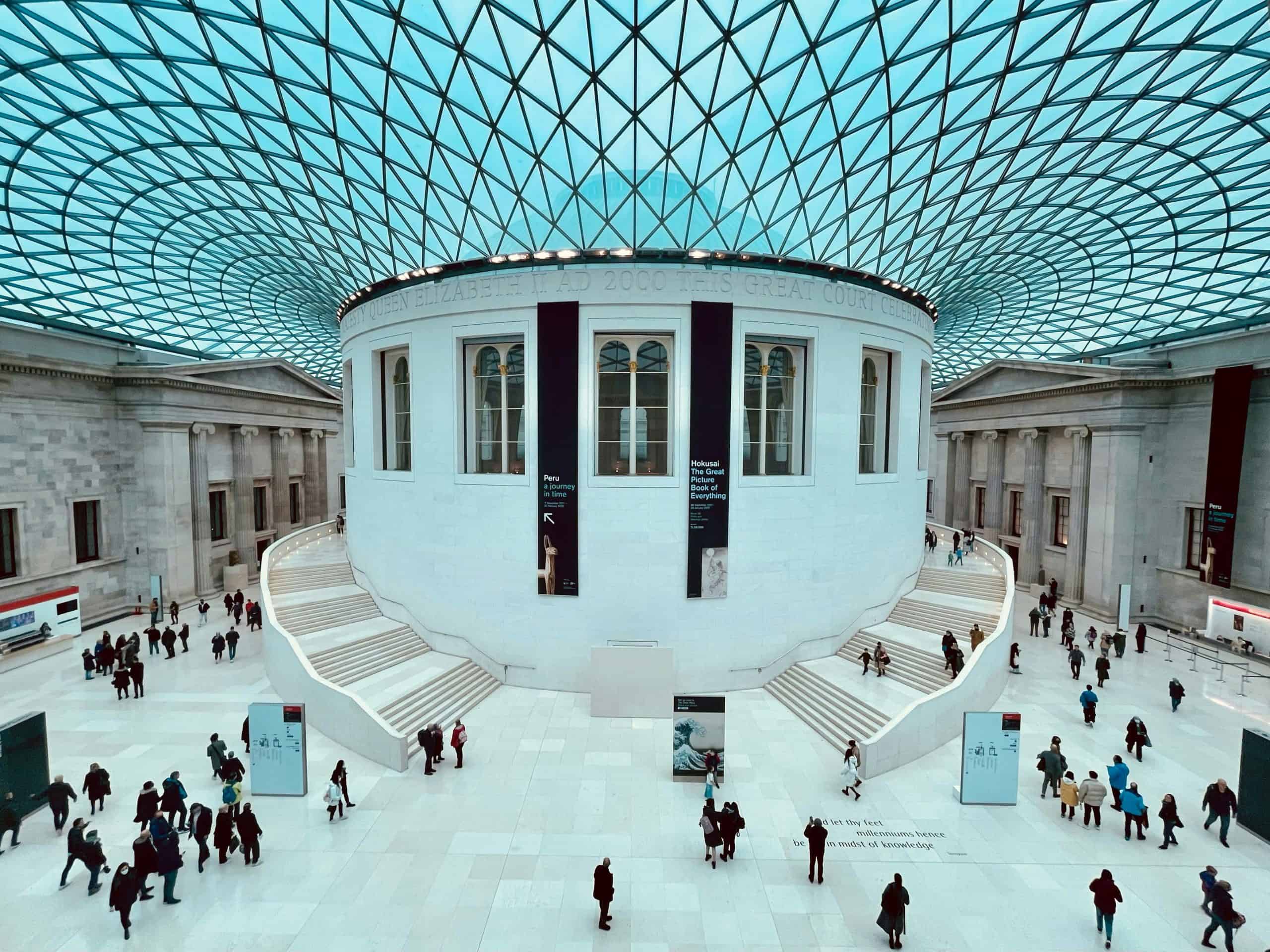 The glass ceiling court in the British Museum