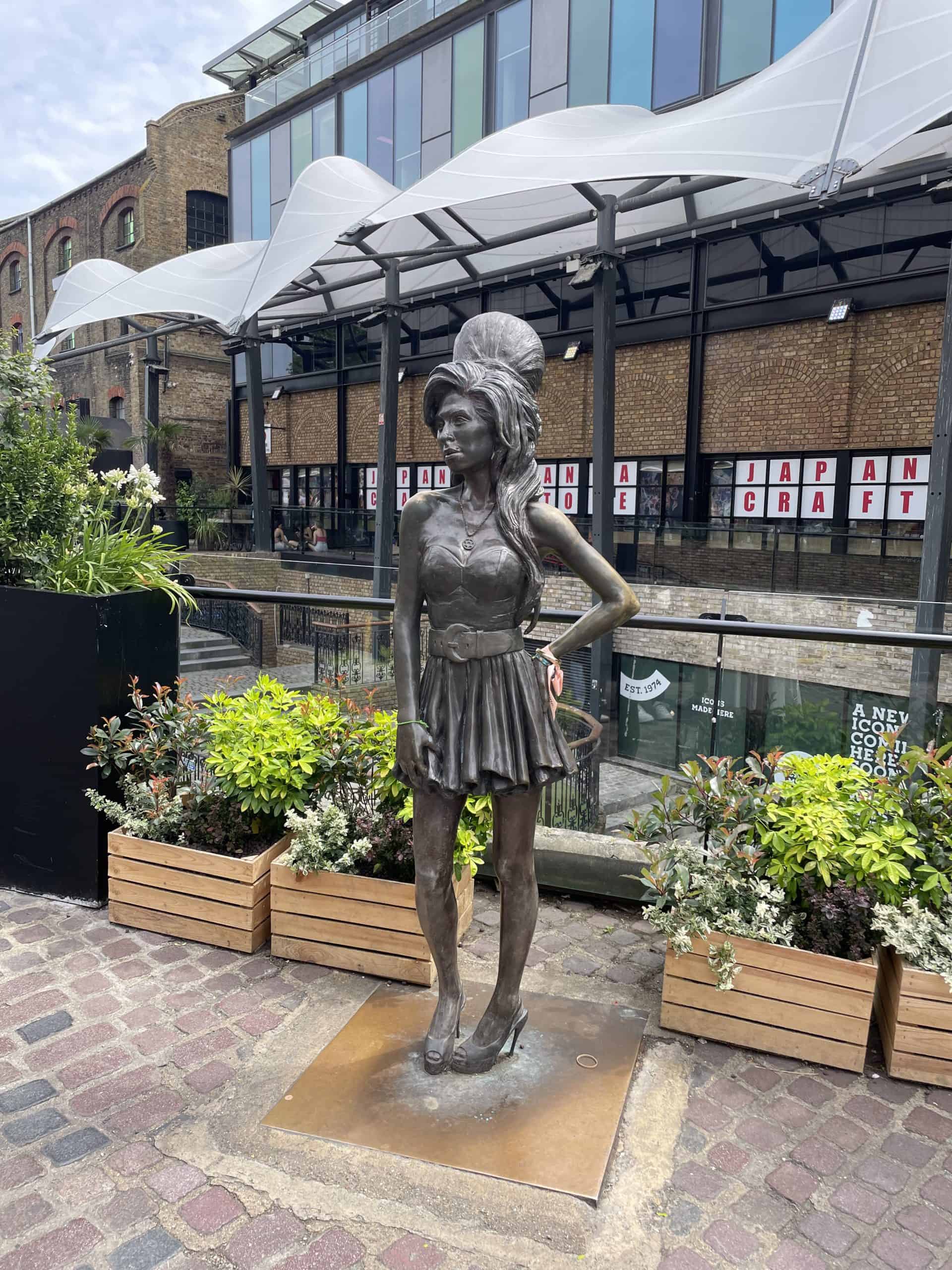 The Amy Winehouse statue in Camden Market