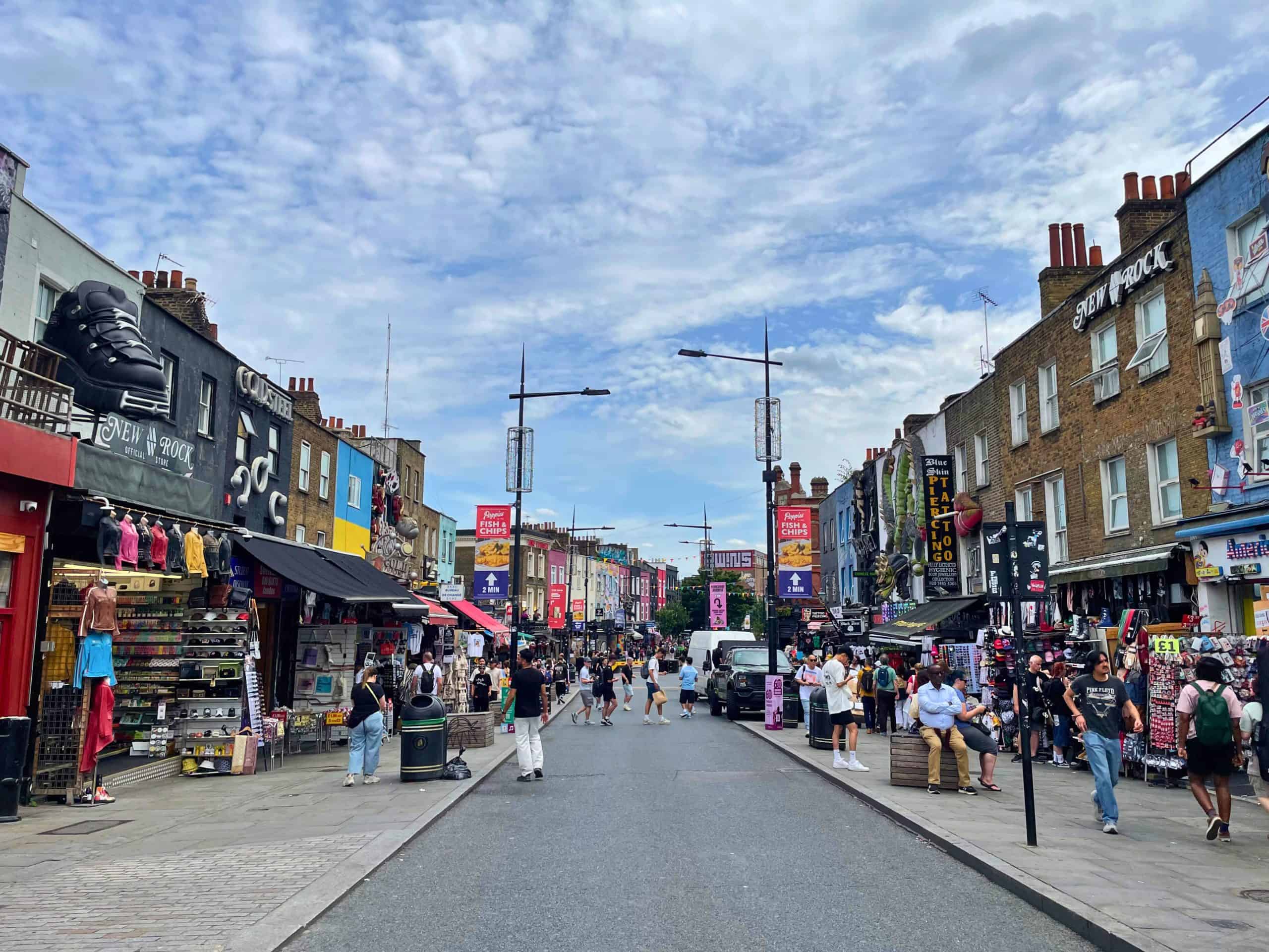 The busy highstreet in Camden London