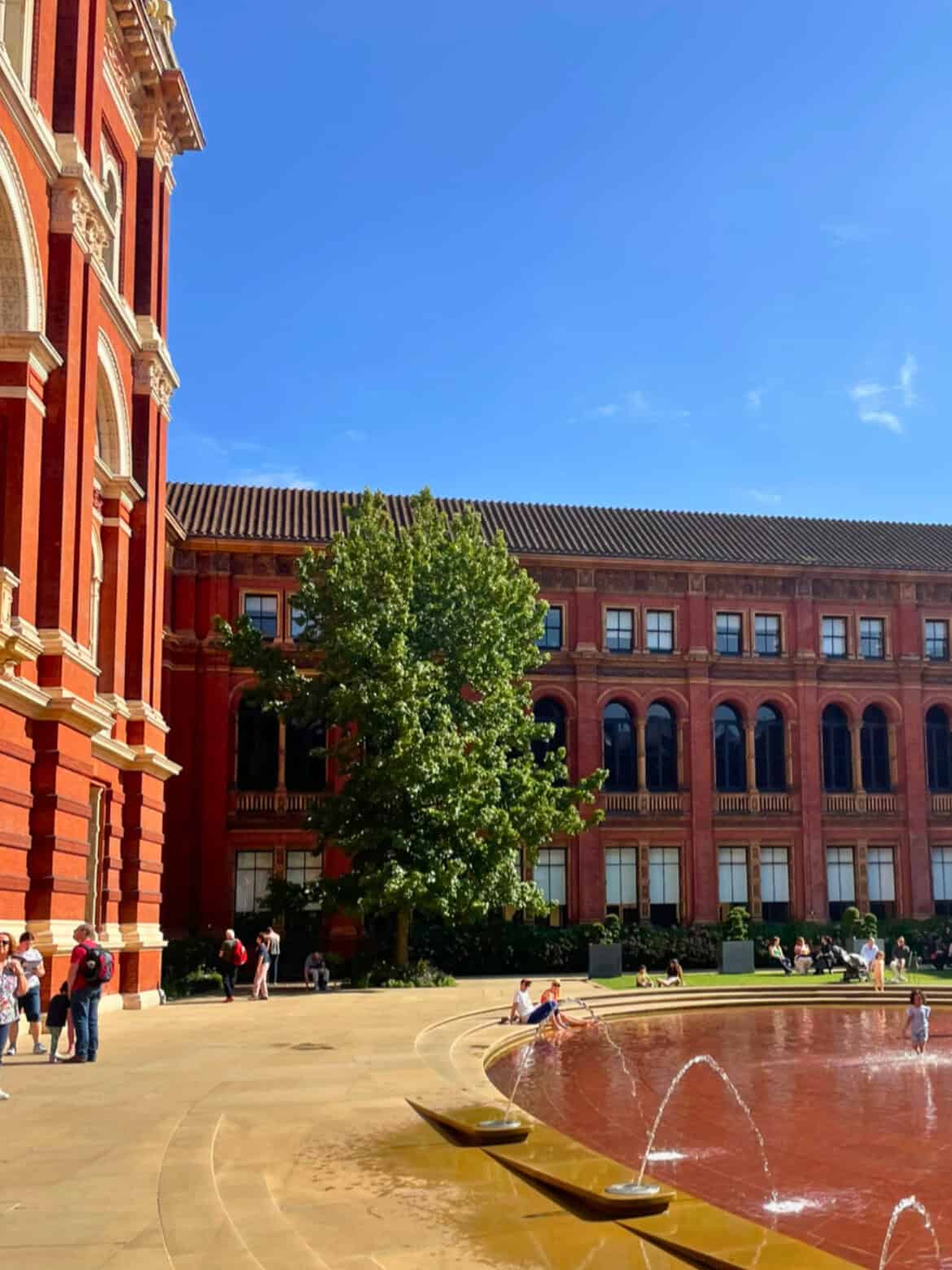 The courtyard at the V&A in London