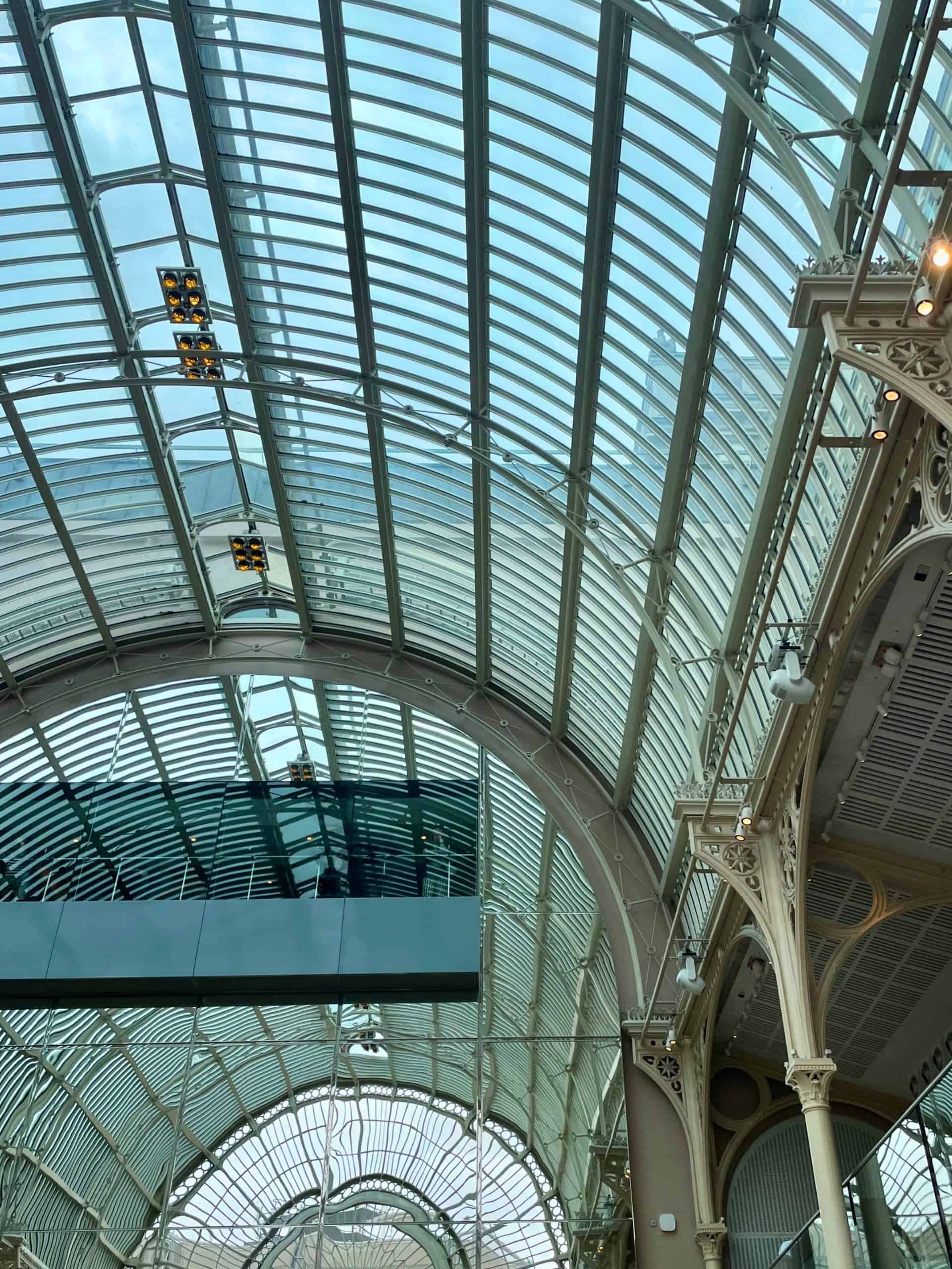 The glass hall in the Royal Opera House in London