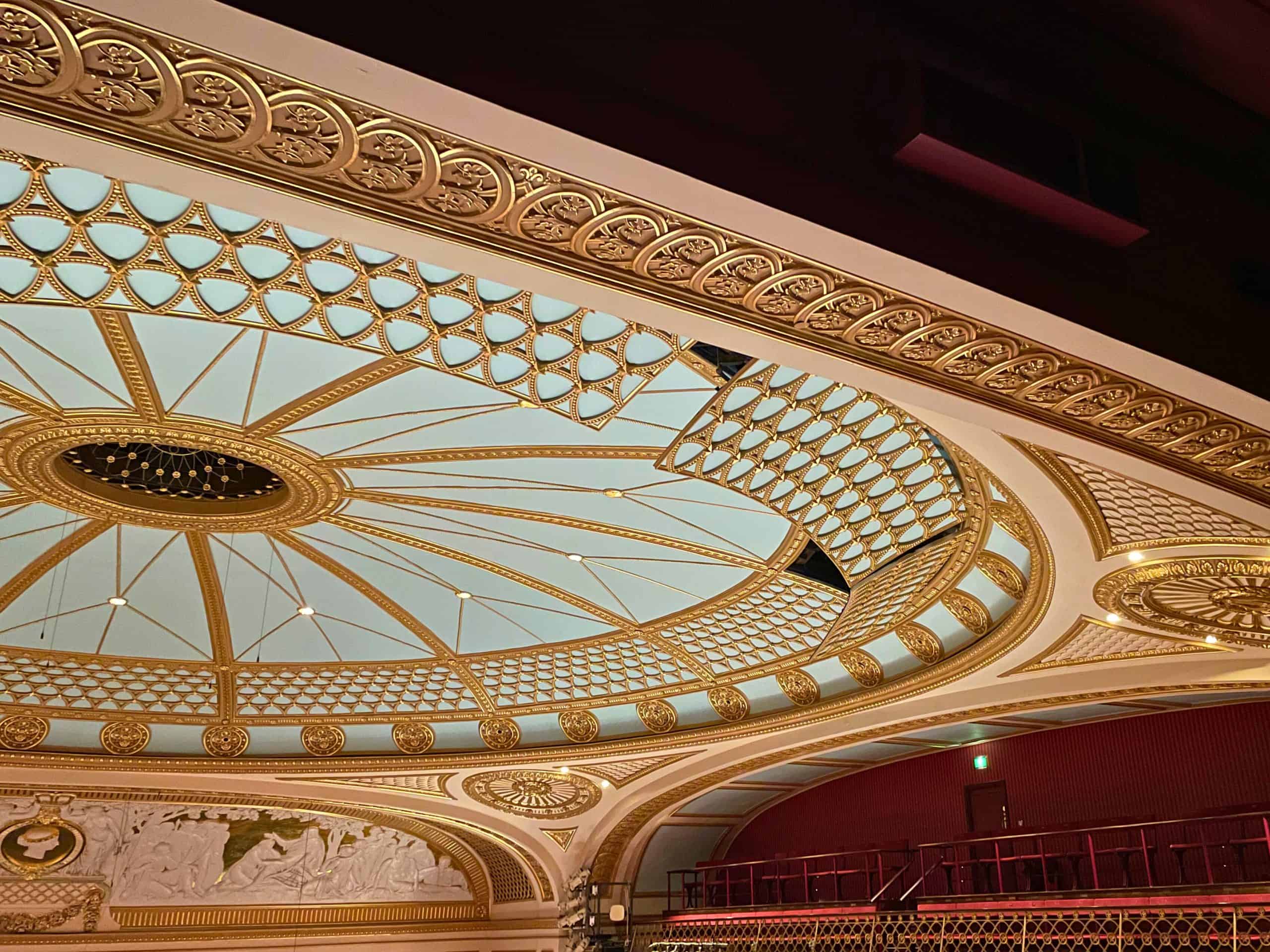 The ceiling in the Royal Opera House, London