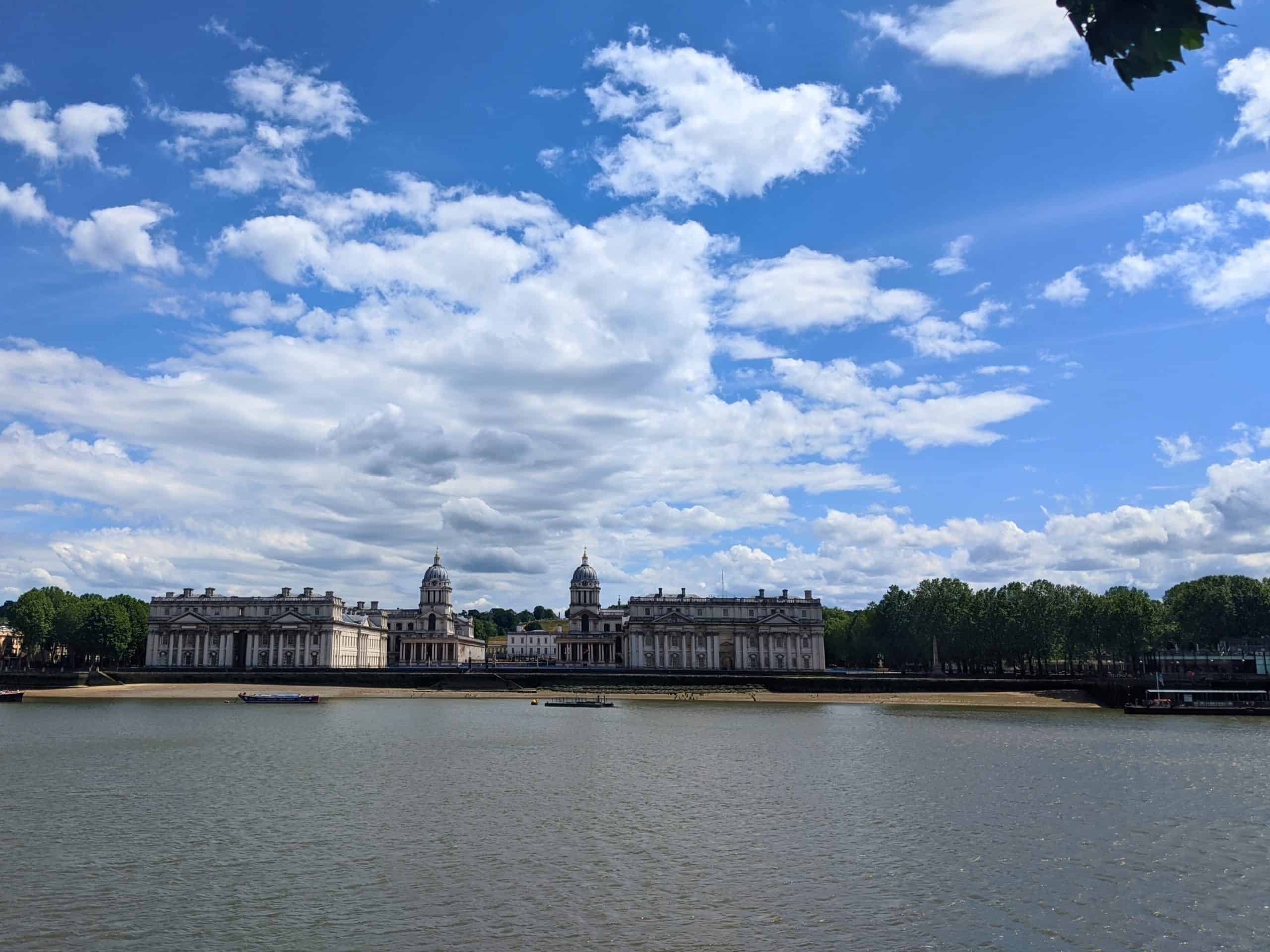 The view of Greenwich over the Thames river