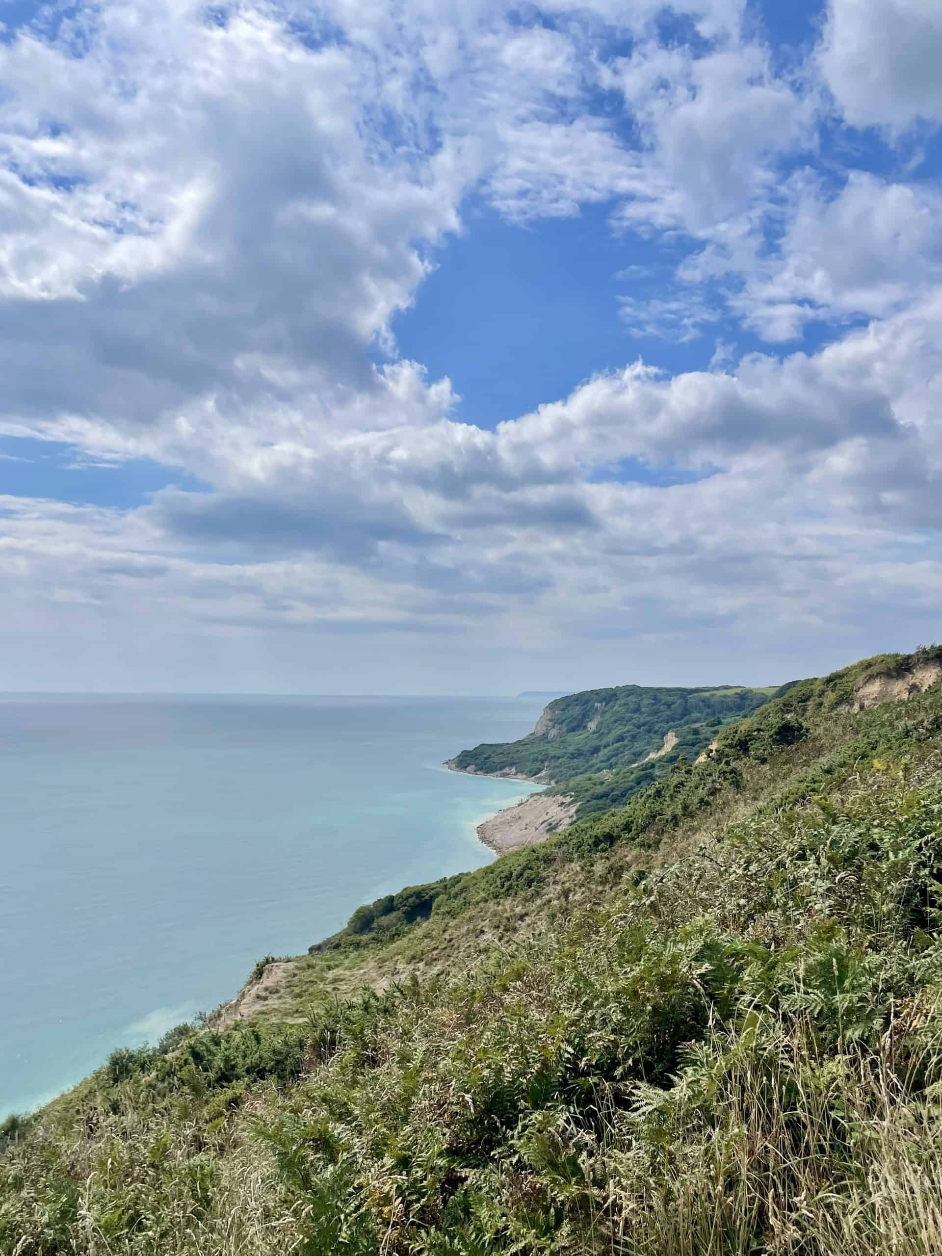 Hastings Country Park view down to the sea