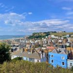 The view of Hastings Old Town from the East Hill
