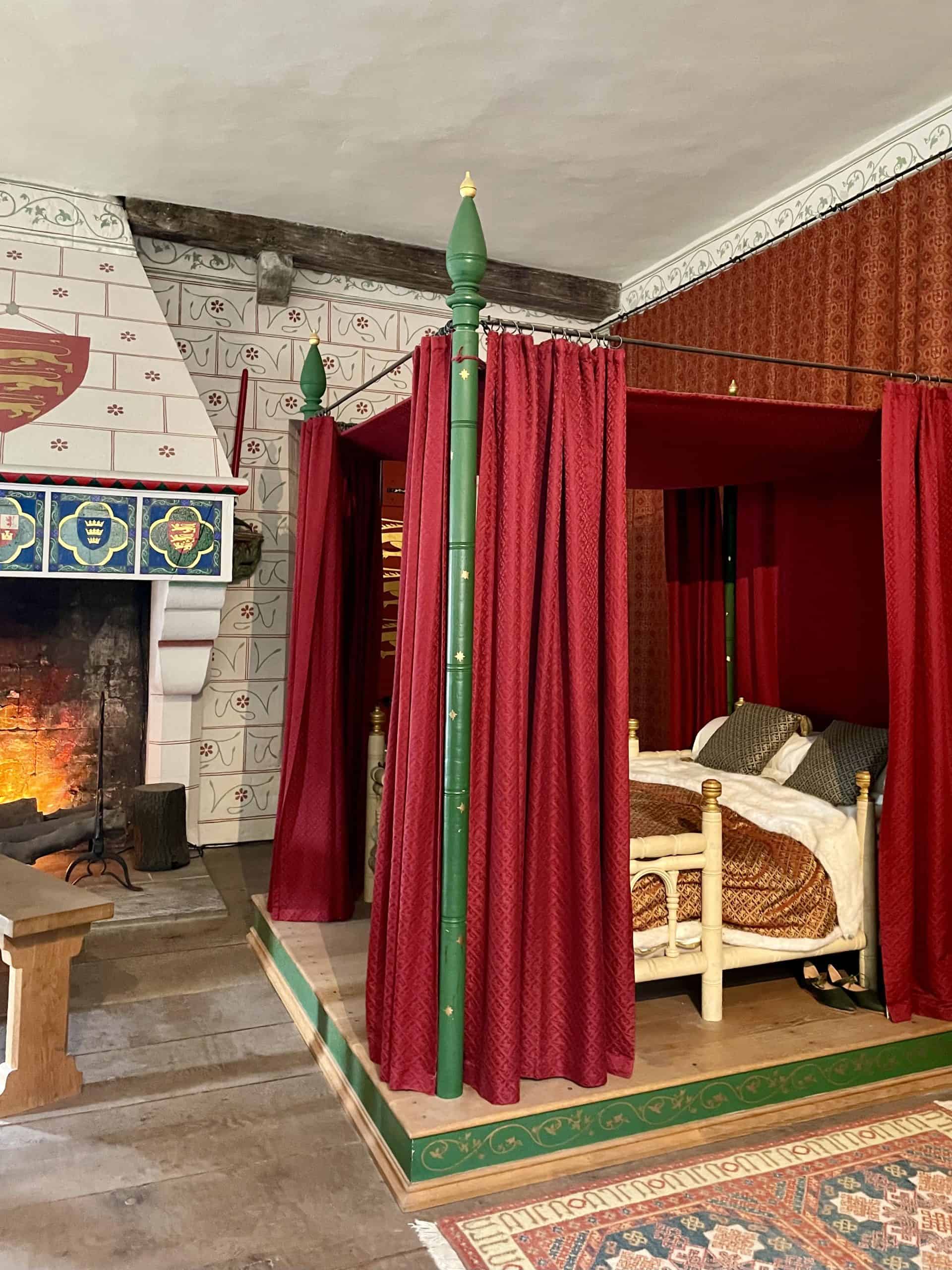 A Medieval English bed chamber exhibit