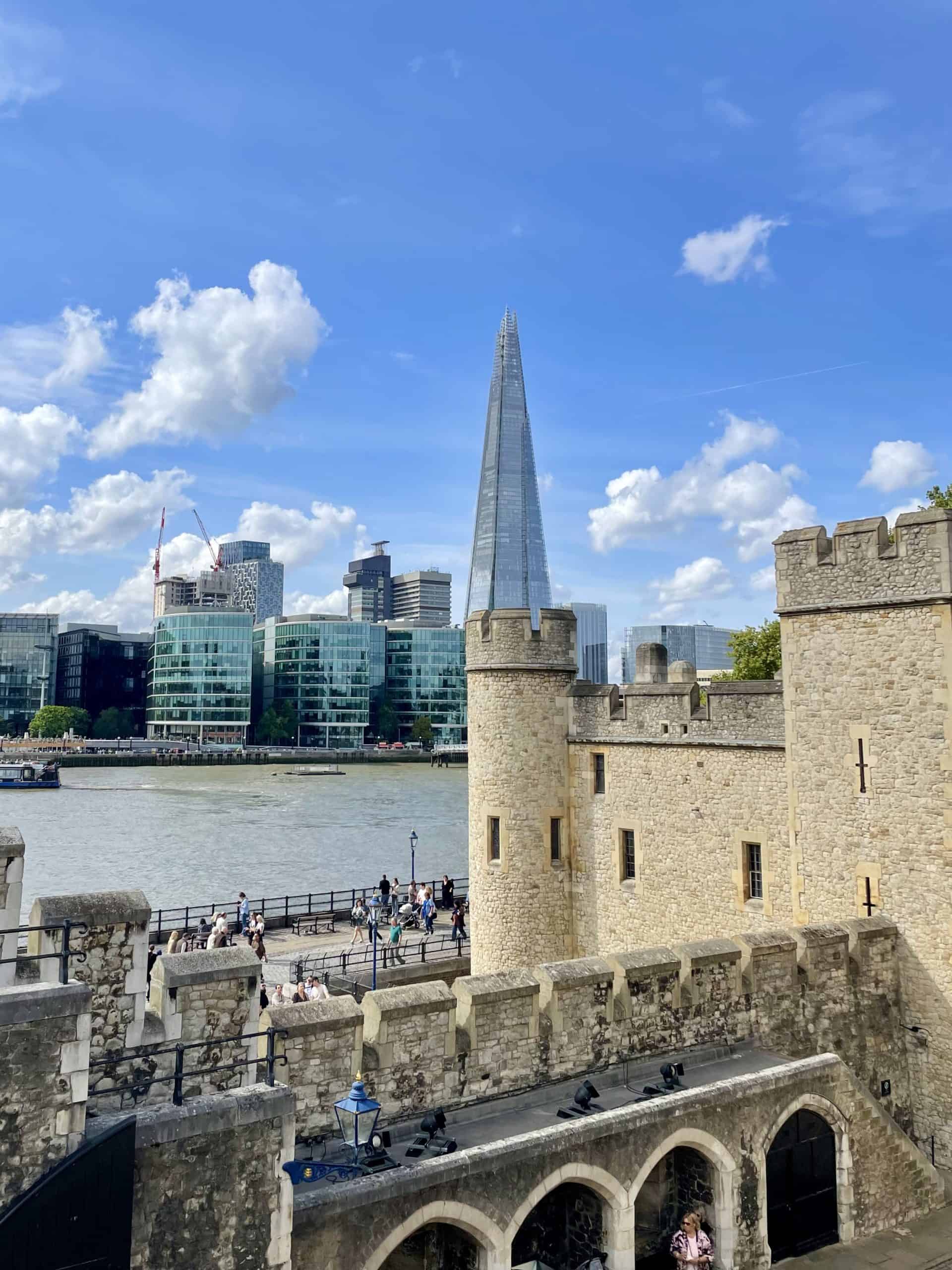 View of the Shard from the Tower battlements