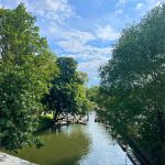 Punting on the river in England