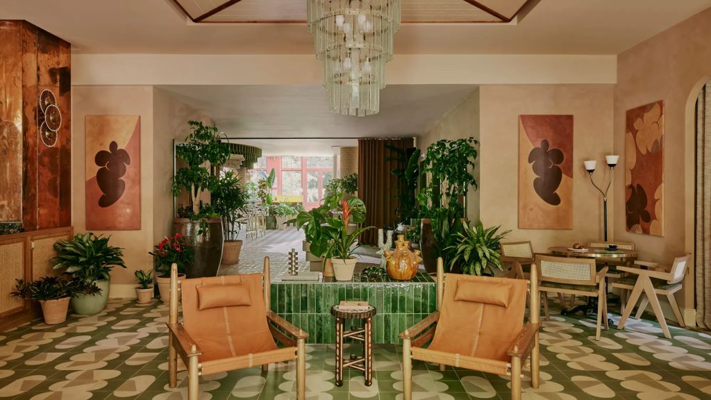 Beautiful lobby in Ember Locke London