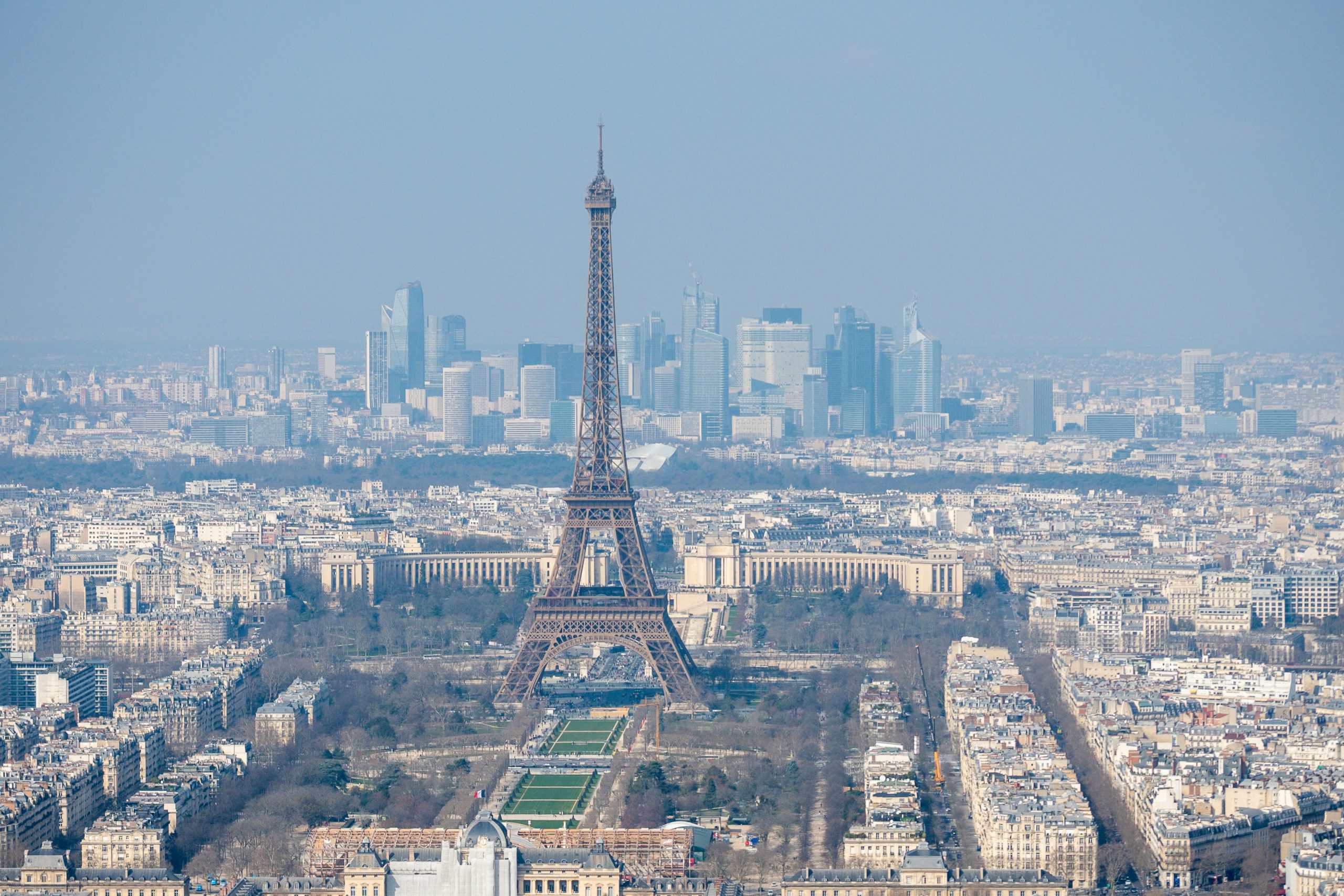 View of Paris from the plane