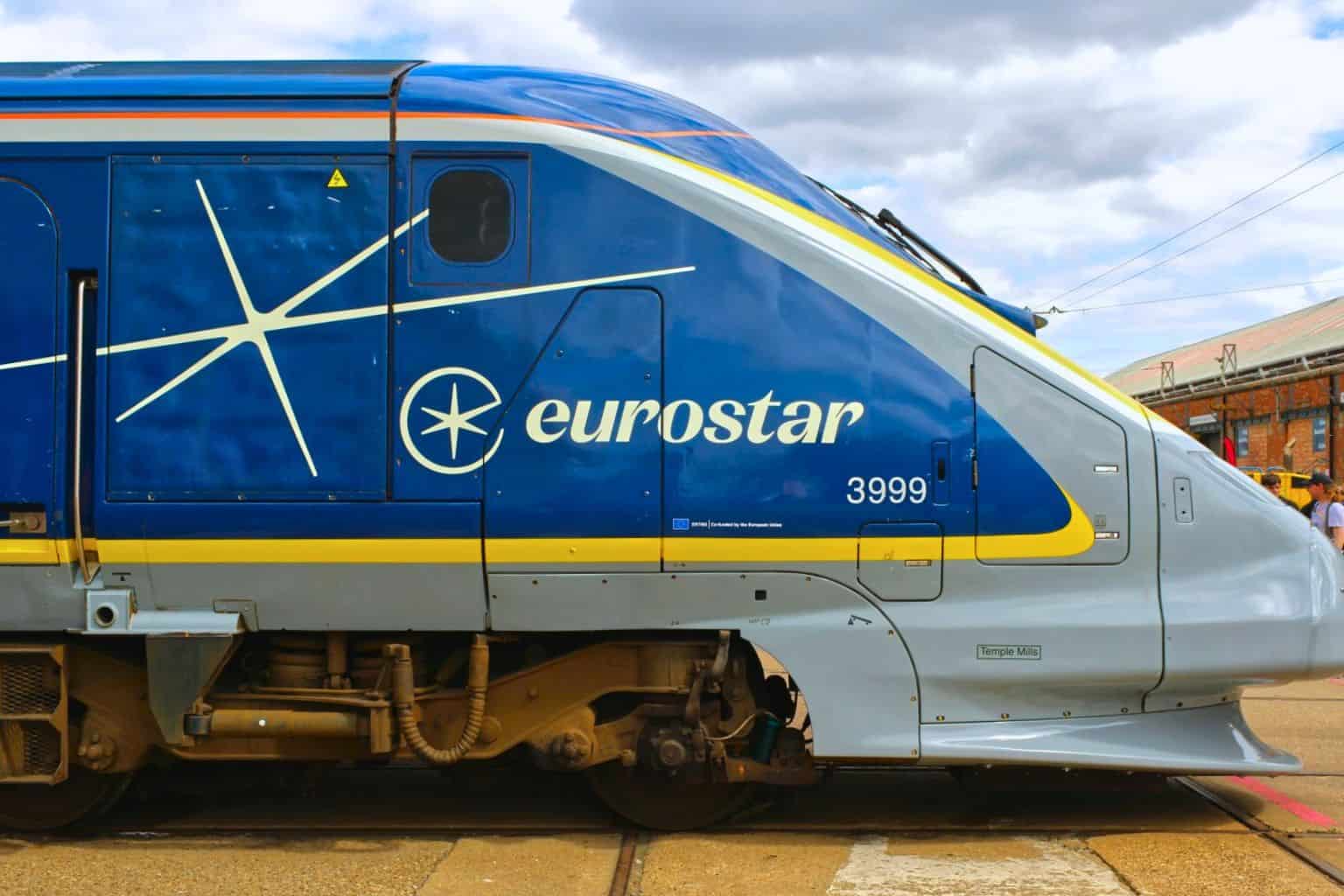 Eurostar train and logo