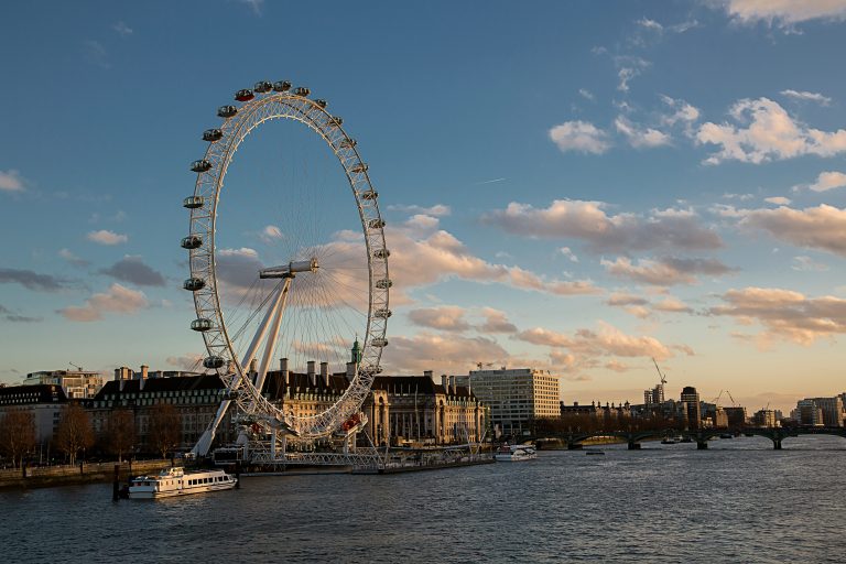 Beautiful view of the Thames River in London